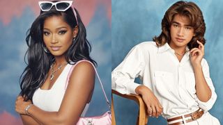AI generated images of Keke Palmer and Bretman Rock in a '90s yearbook style