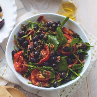 Slow-Roasted Bacon and Spinach Salad