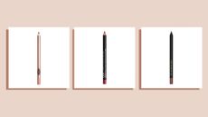 Collage of three of the best lip liners included in this guide from Charlotte Tilbury, Nyx Professional Makeup and Pat McGrath Labs