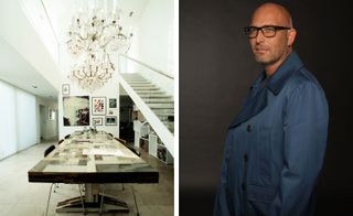 Munk's love of ornate chandeliers is also reflected in the design of his private home in Aarhus