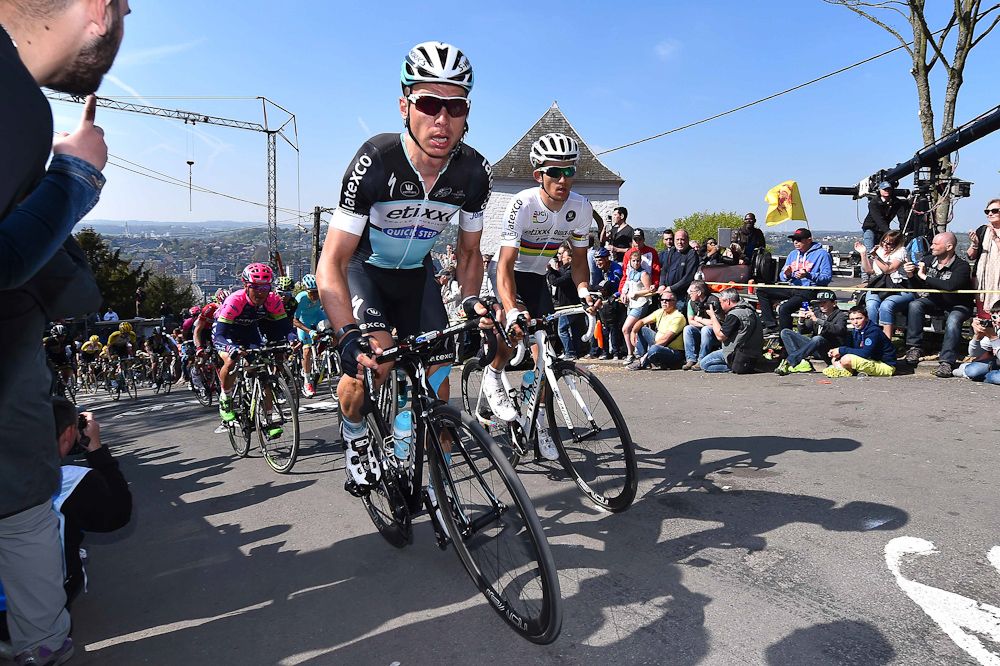 Tony Martin (Etixx-QuickStep) climbs the Mur de Huy.