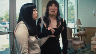 Sandra Oh and Awkwafina in Quiz Lady.