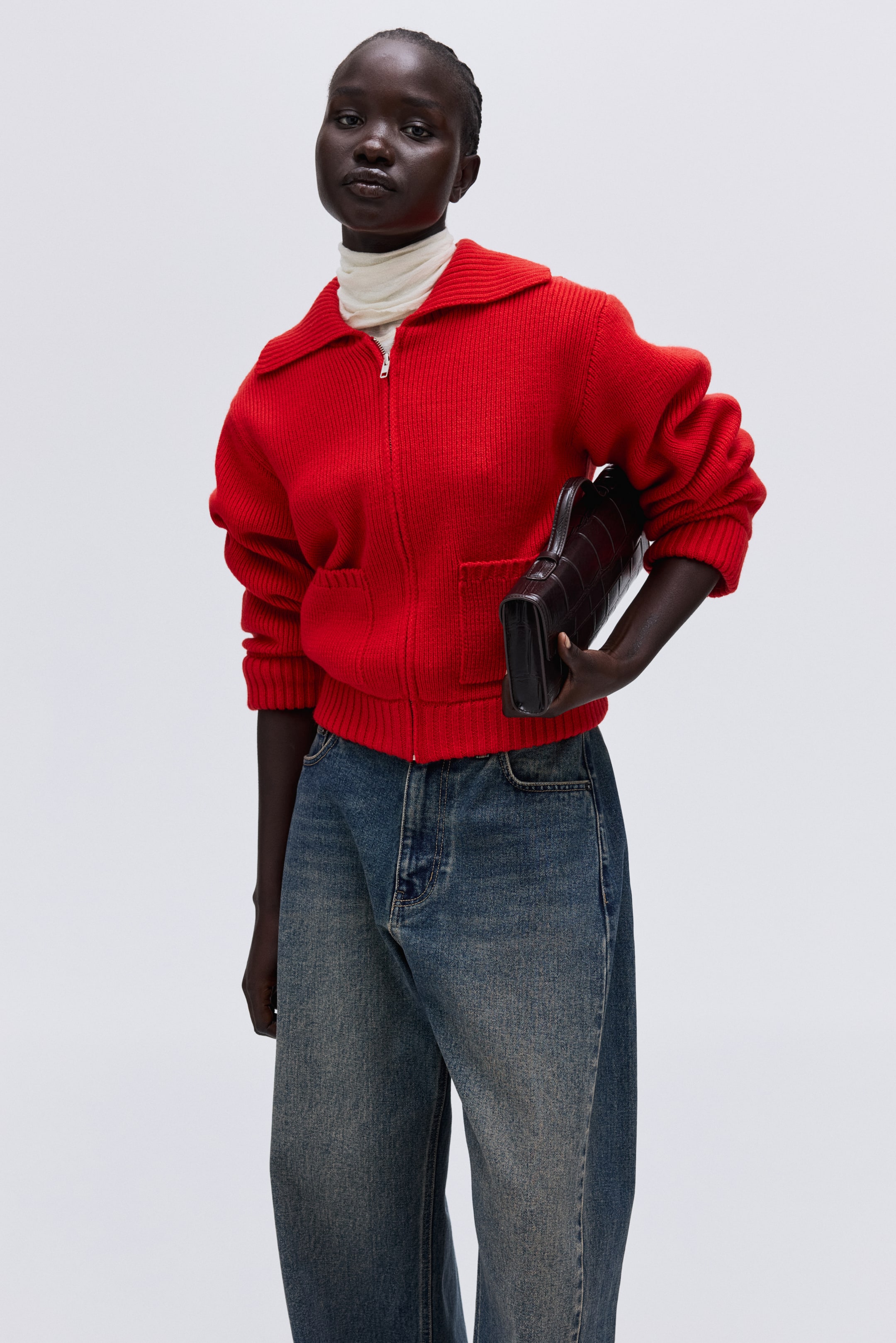 Zip-Through Cardigan