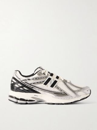 1906 Metallic Faux Leather-Trimmed Mesh Sneakers