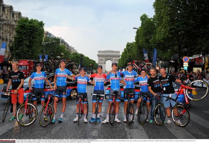 Garmin-Sharp on the Champs-&Eacute;lys&eacute;es