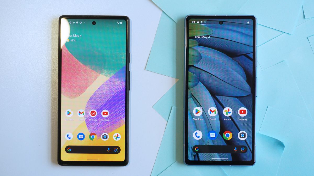 Google Pixel 7a review Pixel 6a front straight