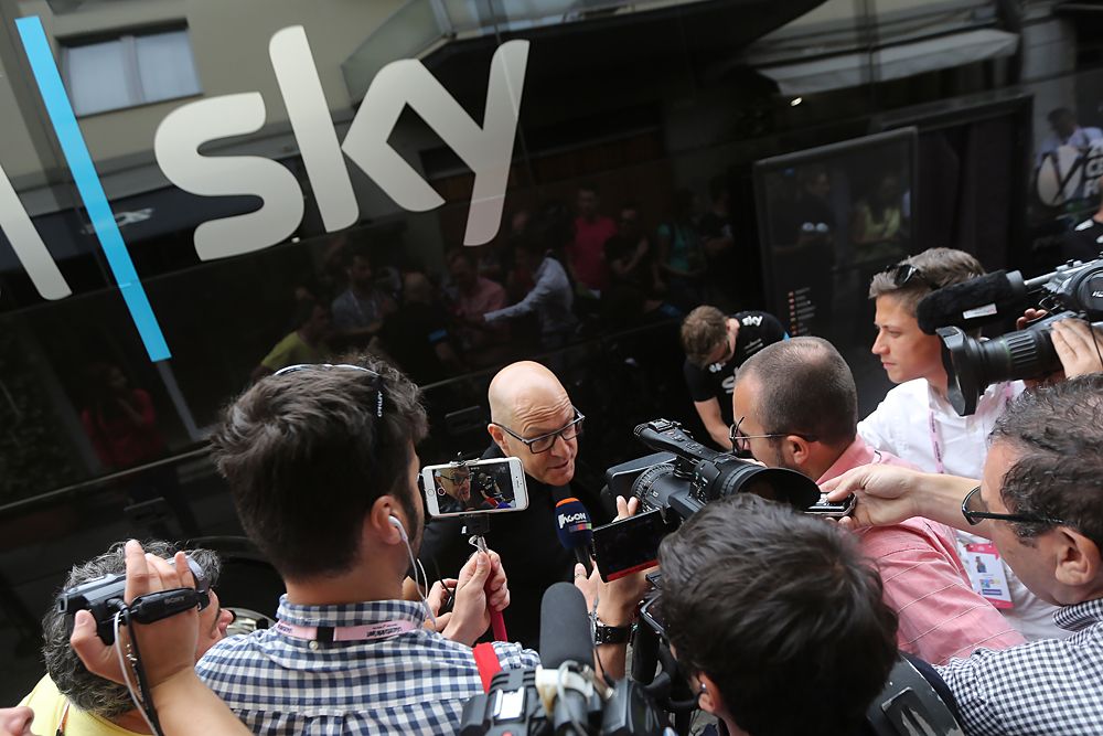 David Brailsford meets the press
