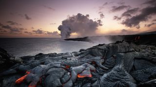 Eruption at Volcanoes National Park