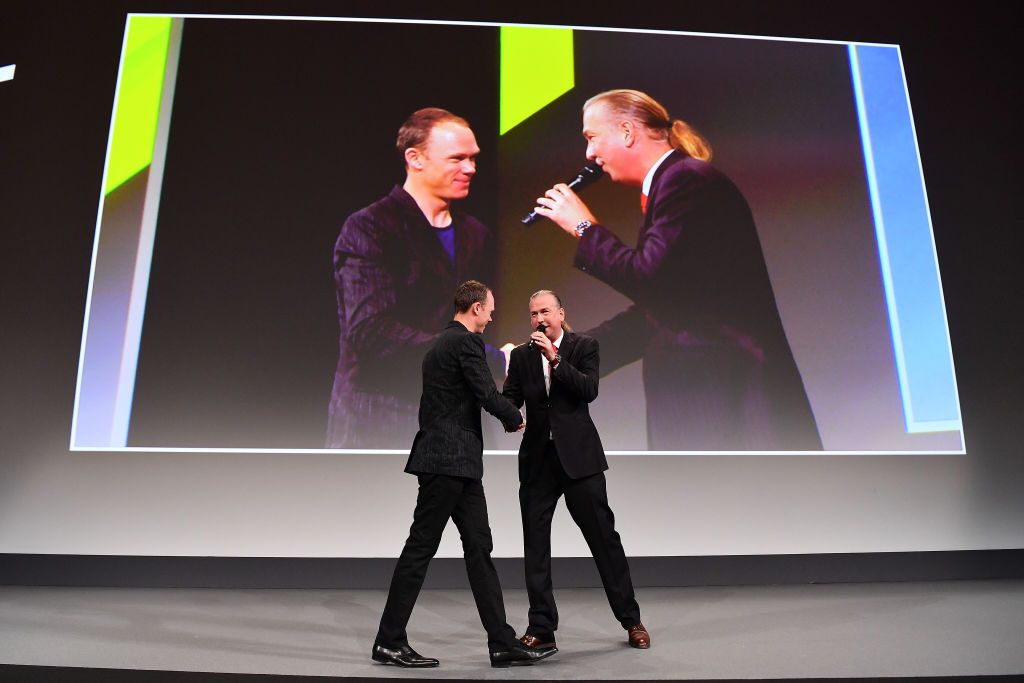 Four-time Tour champion Chris Froome on the stage