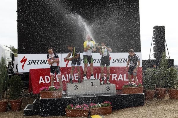 Elite men's cross country podium