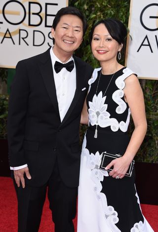 Actor Ken Jeong (L) and Tran Jeong attend the 73rd Annual Golden Globe Awards held at the Beverly Hilton Hotel on January 10, 2016 in Beverly Hills, California.