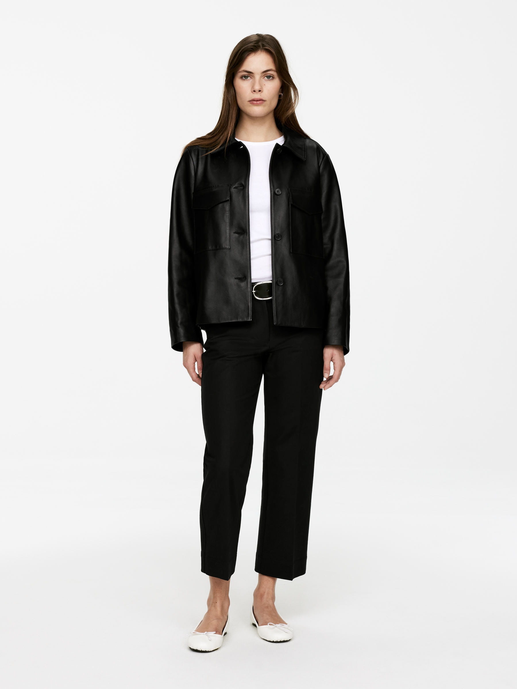 Press-Crease Cotton Trousers 
 Black 
 Women 
 Arket Gb