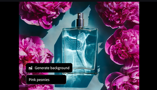 Perfume bottle against different backgrounds