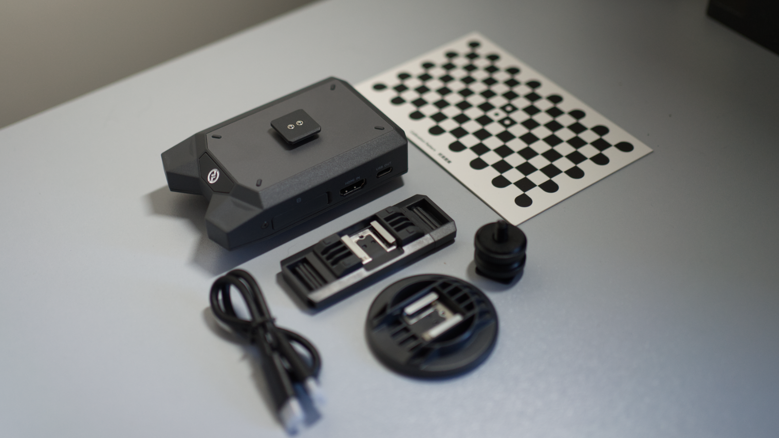 A Hollyland Vcore wireless video transmission system