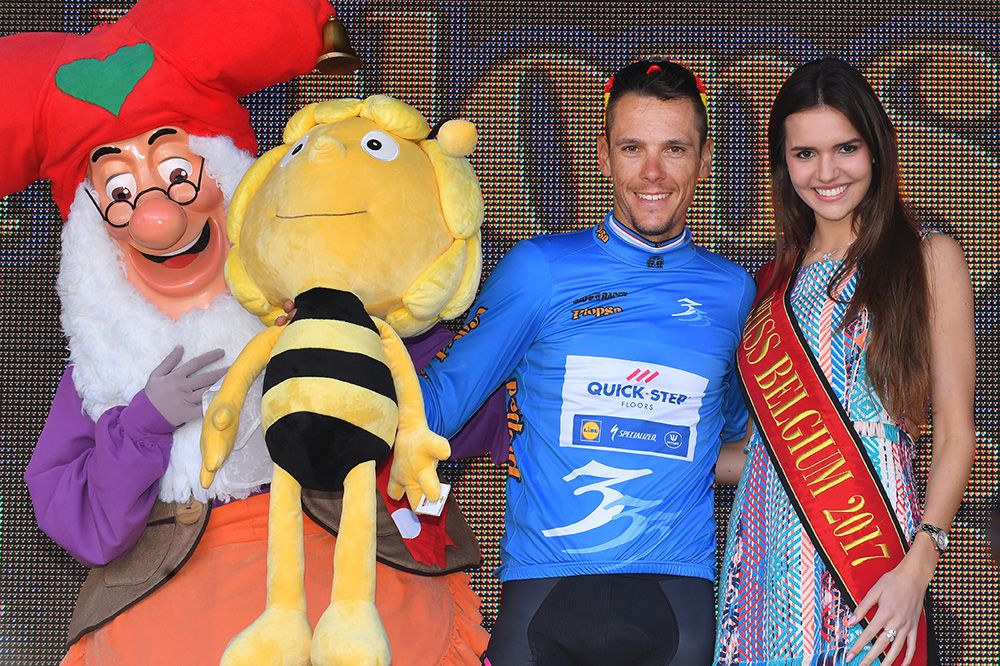 Philippe Gilbert also pulled on the blue jersey