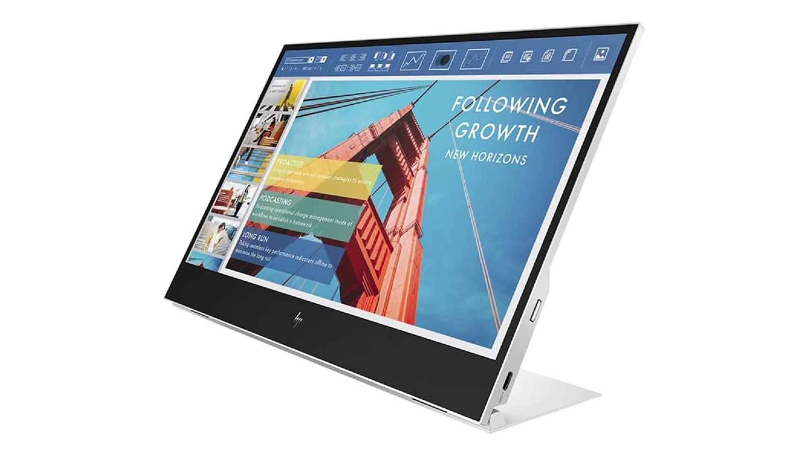 Product shot of HP E14 G4, one of the best portable monitors