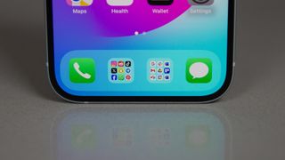 image of an iPhone 15's iOS dock