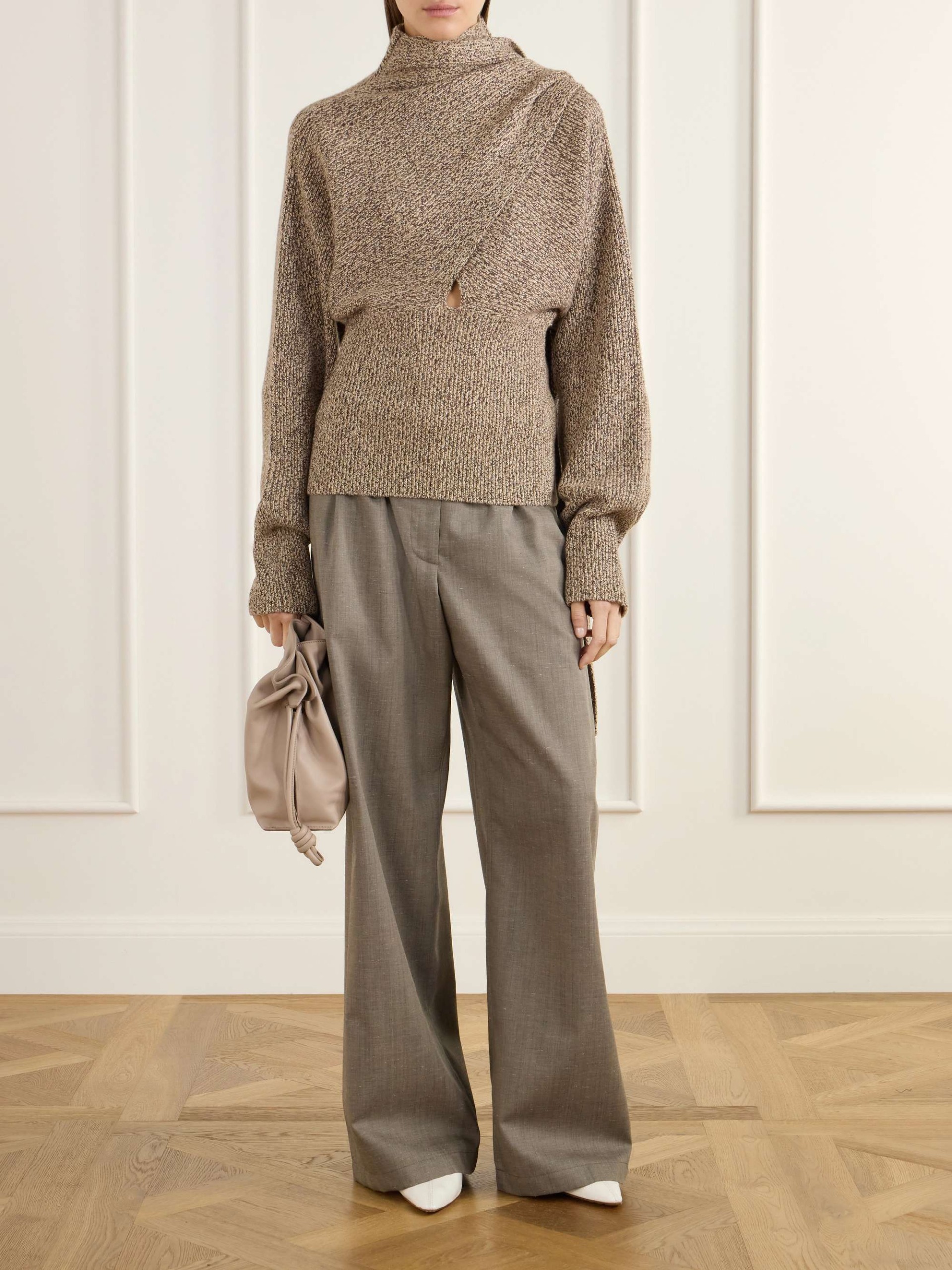 Wright Scarf-Detailed Wool-Blend Sweater