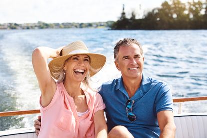 Shot of a mature couple enjoying a relaxing boat ride