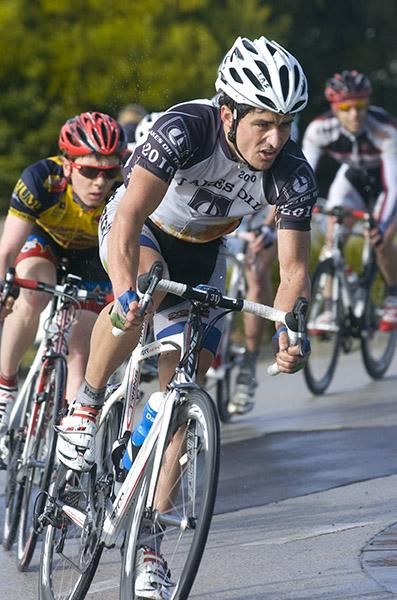 A Lakes Oil.N.L rider corners in Bairnsdale where the team would snare their first stage win.