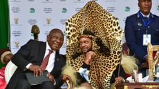 South African president Cyril Ramaphosa and King Misuzulu