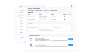 Screenshot of Chime CRM interface for email templates