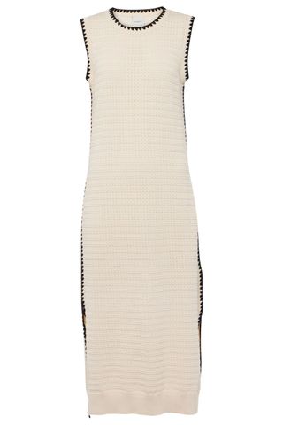 Vestido midi de punto de algodón Varley Dwight