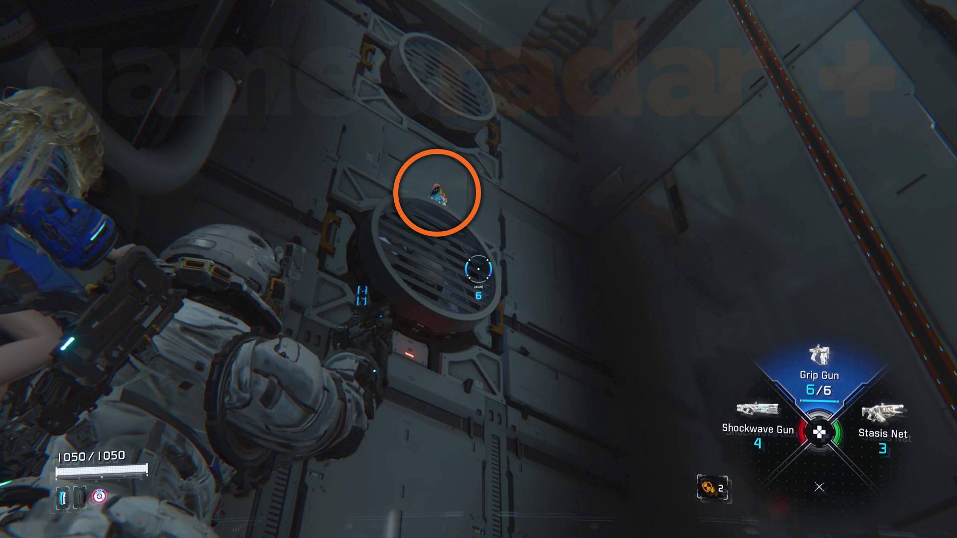 Pragmata Mini Cabin in Solar Power Plant Concourse on top of fan vent rim