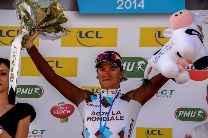 Stage 6 winner Carlos Betancur (AG2R La Mondiale) on the podium