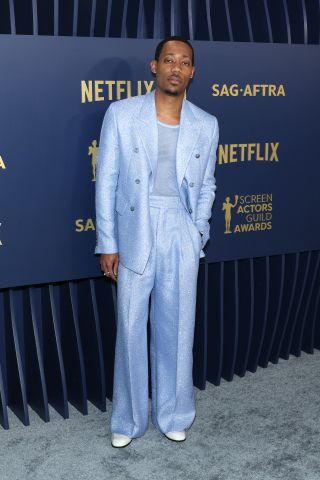 LOS ANGELES, CALIFORNIA - FEBRUARY 24: Tyler James Williams attends the 30th Annual Screen Actors Guild Awards at Shrine Auditorium and Expo Hall on February 24, 2024 in Los Angeles, California.