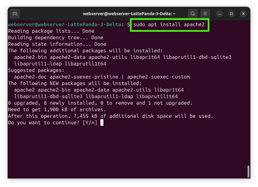 Linux web server