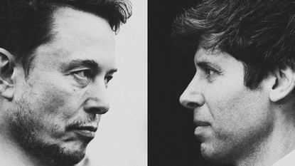 Composite illustration of Elon Musk and Sam Altman