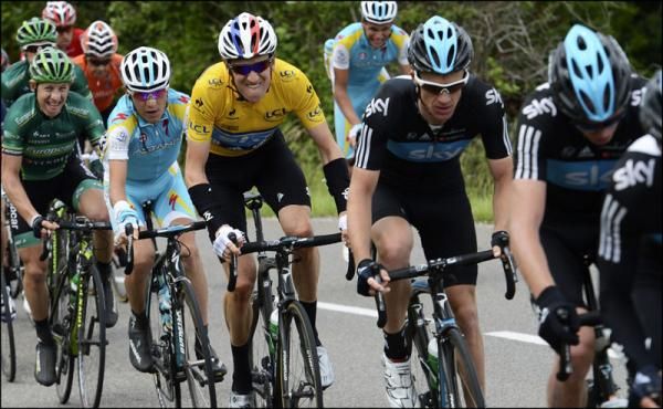 Team Sky set the pace for Bradley Wiggins