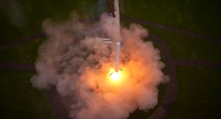 SpaceX F9R Reusable Rocket Landing Preps
