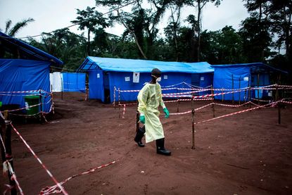 An Ebola health care worker in Congo.