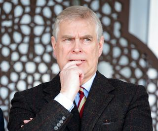 Prince Andrew, Duke of York attends the Endurance event on day 3 of the Royal Windsor Horse Show