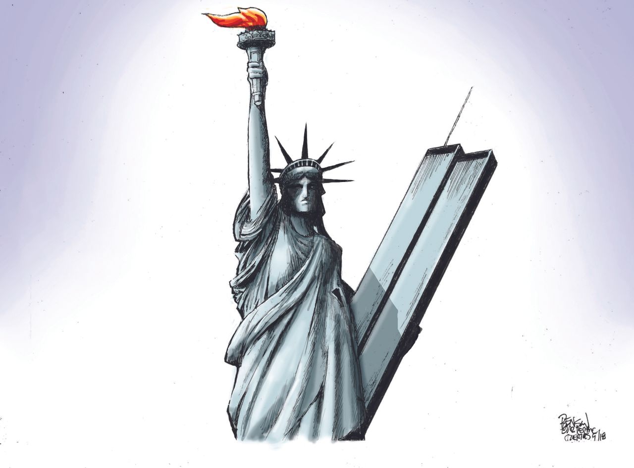 Editorial cartoon U.S. 9-11 anniversary