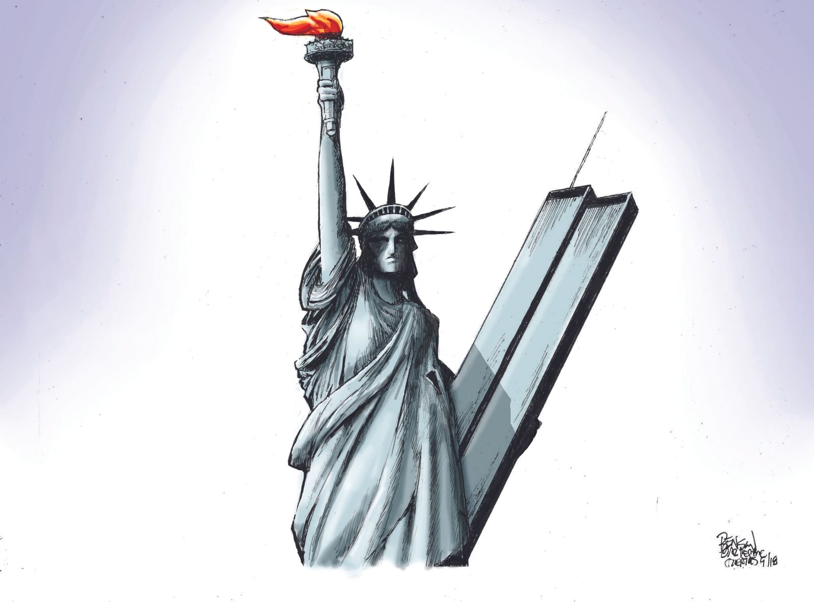 Editorial cartoon U.S. 9-11 anniversary | The Week