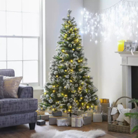 Habitat 6ft Pre-Lit Snow Tipped Christmas Tree, was £90