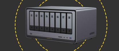 The Ugreen NASync DXP8800 Ultra on the ITPro background
