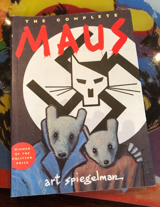 Tegneserier for voksne: Hitler og to bekymrede mus på boken Maus cover