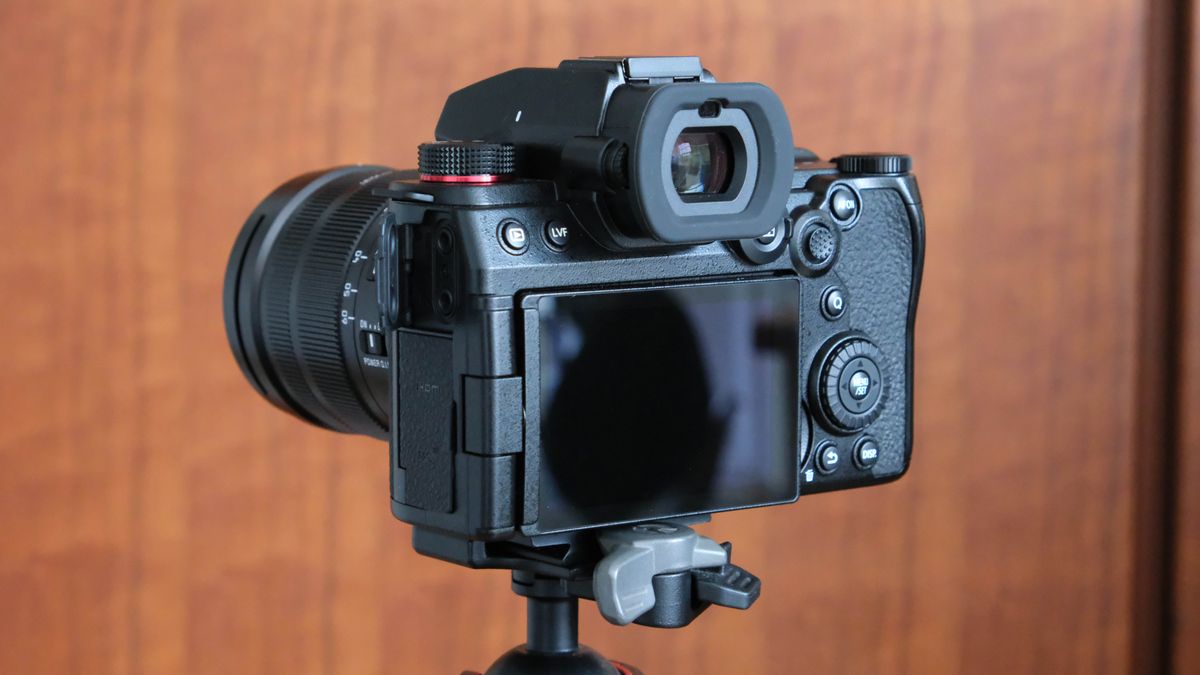 Panasonic Lumix G9 II camera on a tripod