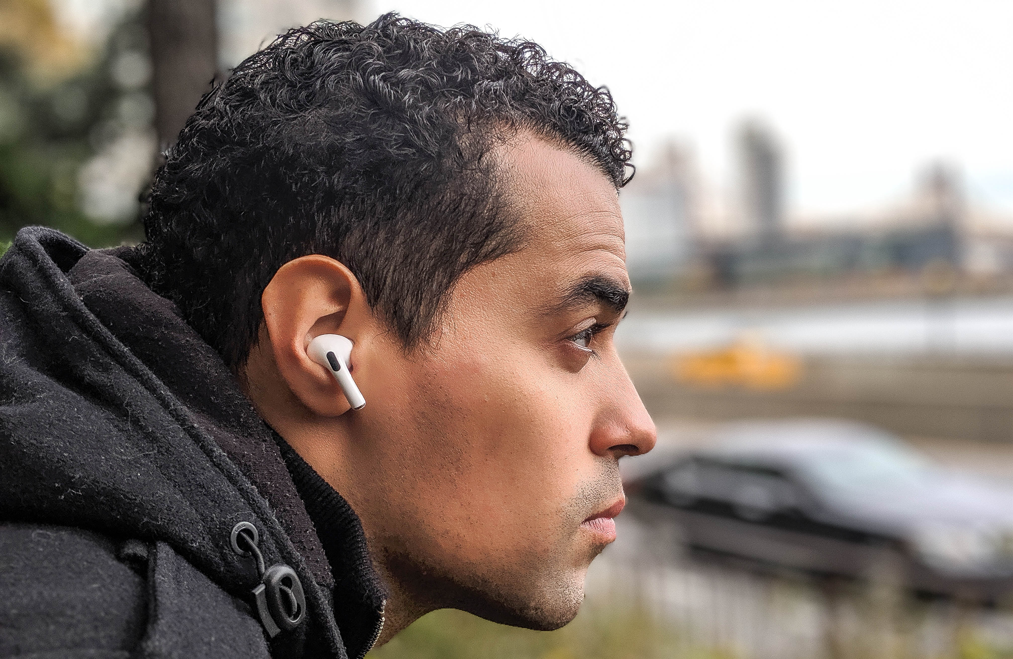 Apple AirPods Pro worn by tester Alex Bracetti