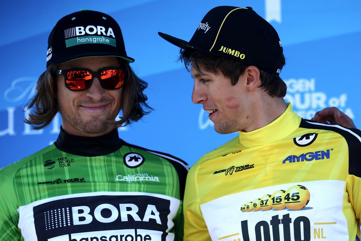 Peter Sagan and George Bennett on the stage 6 podium