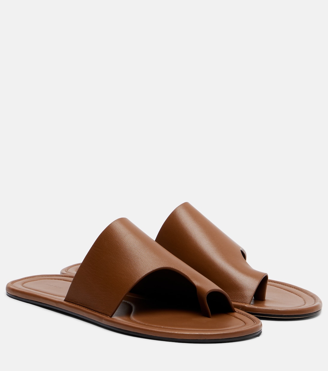 Malick Thong Leather Sandals in Brown - the Row