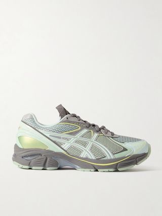 Gel-Quantum Kinetic Faux Leather-Trimmed Mesh Sneakers