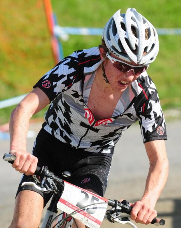 Mathias Fluckiger (Trek World Team) take third place