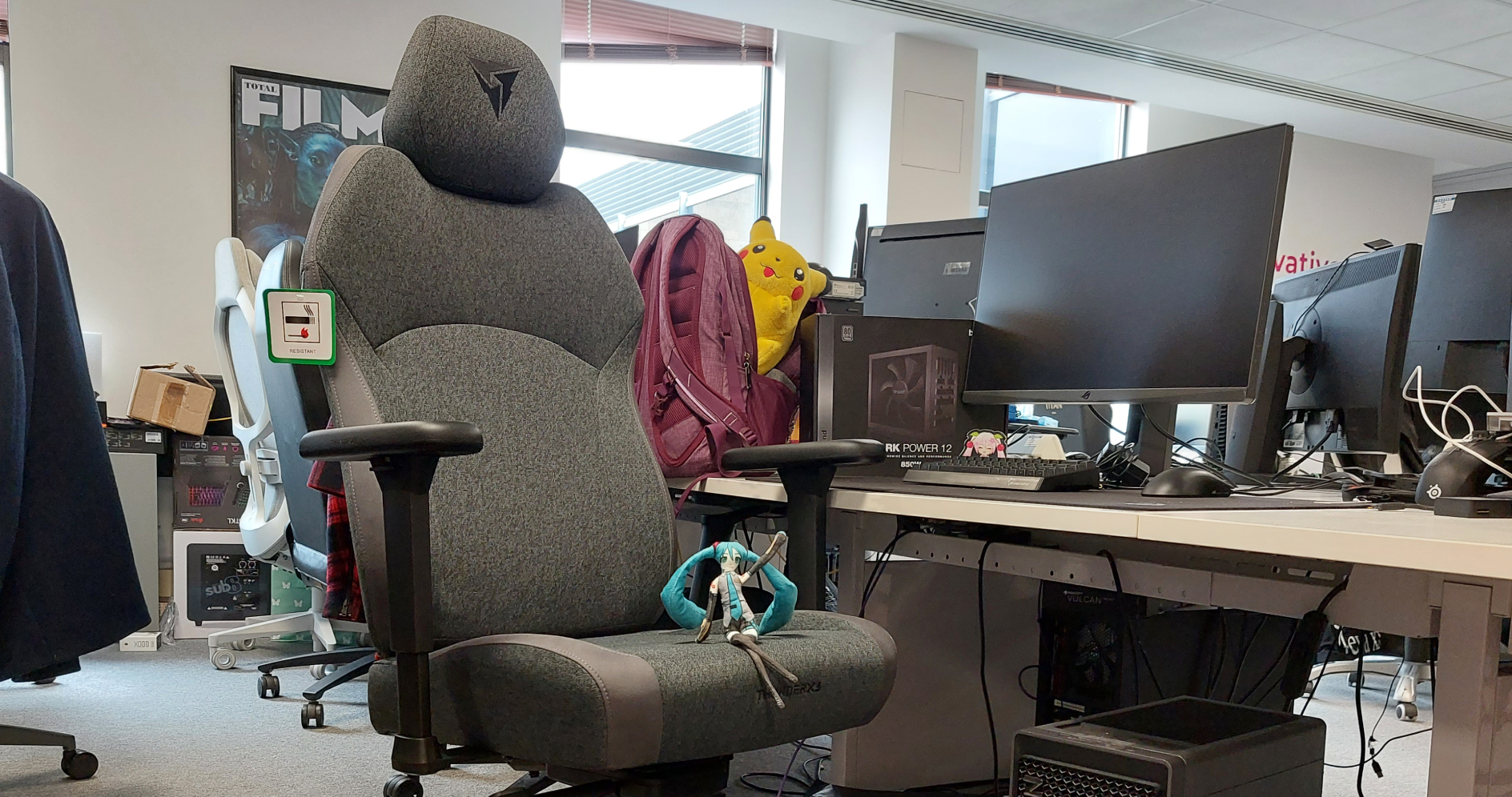 The ThunderX3 Solo 360 Loft Air gaming chair from various angles.