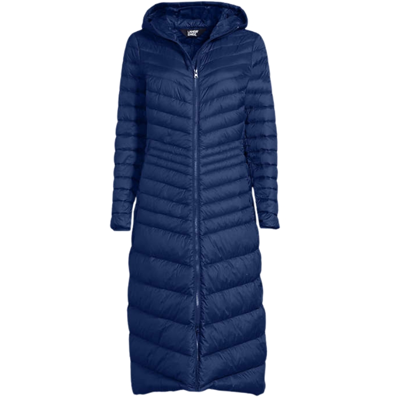 Women&#039;s Petite Wanderweight Down Ultralight Packable Hooded Maxi Coat