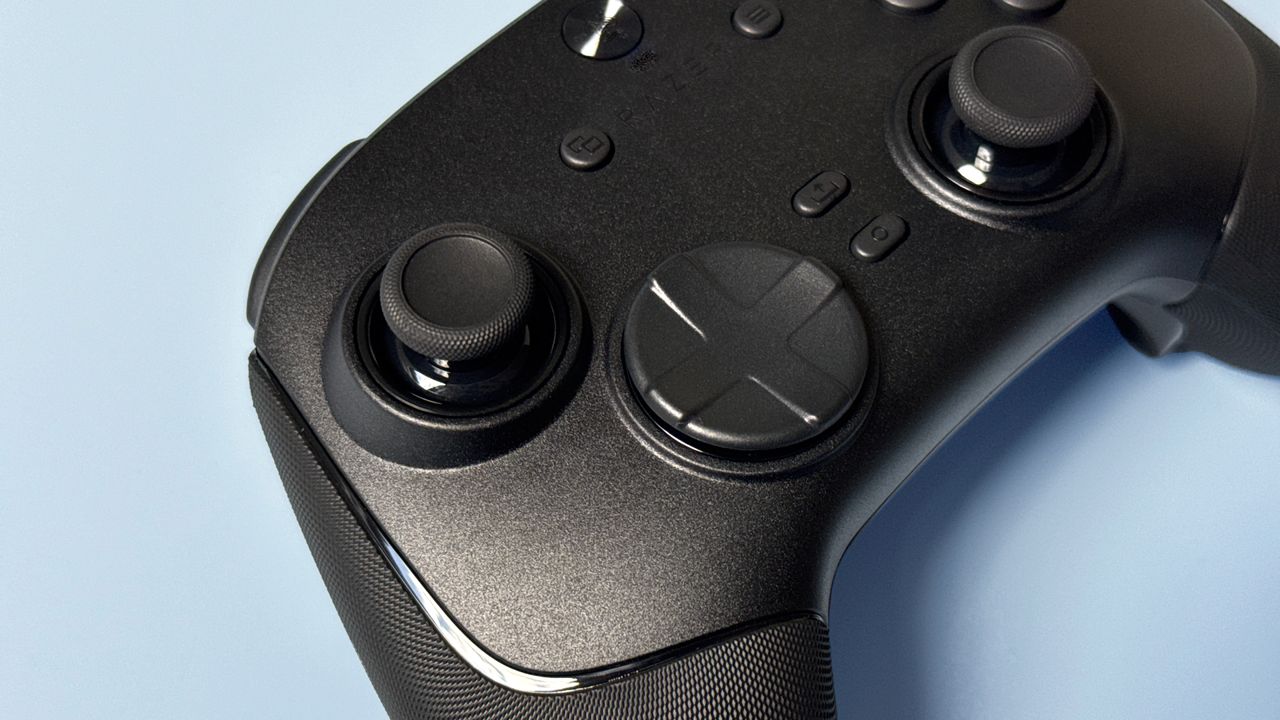 Razer Wolverine V3 Pro 8K Pro controller on a light blue background